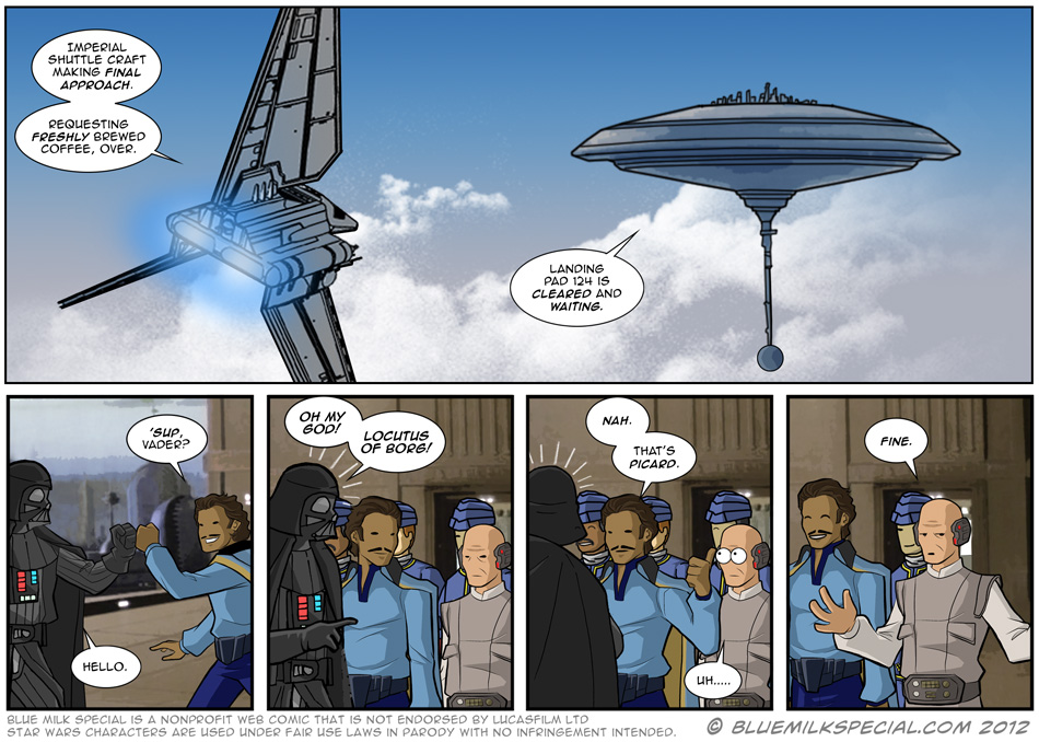 Vader lands in Cloud City
