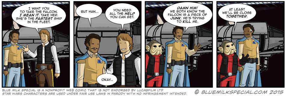 Lando gets the Falcon