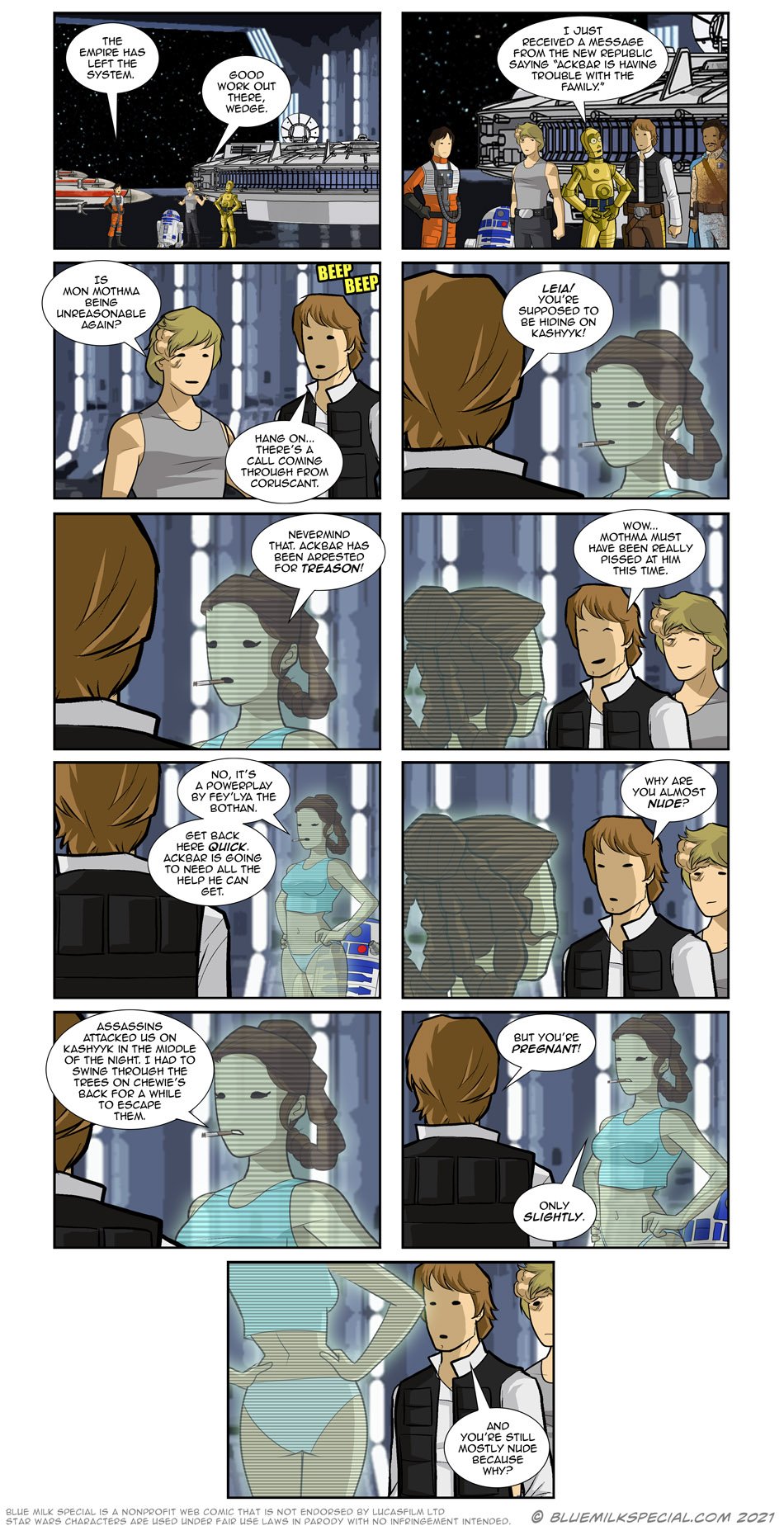 Shocking news from Princess Leia
